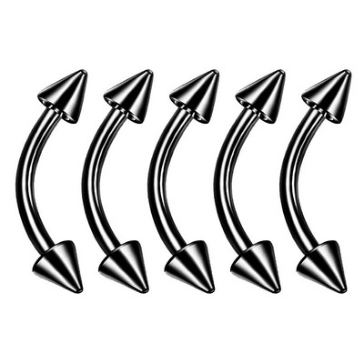 1/5 τεμ. Σκουλαρίκι για τα χείλη φρυδιών σε σχήμα μπανάνας Δαχτυλίδι χειλιών από ανοξείδωτο ατσάλι Καμπύλη μπάρα καρφίτσα έλικα ομφαλό Σκουλαρίκι χόνδρου σώματος Κοσμήματα