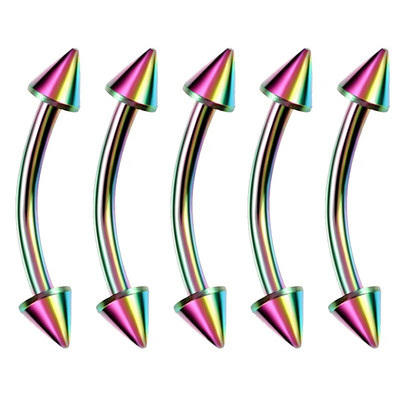 1/5 τεμ. Σκουλαρίκι για τα χείλη φρυδιών σε σχήμα μπανάνας Δαχτυλίδι χειλιών από ανοξείδωτο ατσάλι Καμπύλη μπάρα καρφίτσα έλικα ομφαλό Σκουλαρίκι χόνδρου σώματος Κοσμήματα