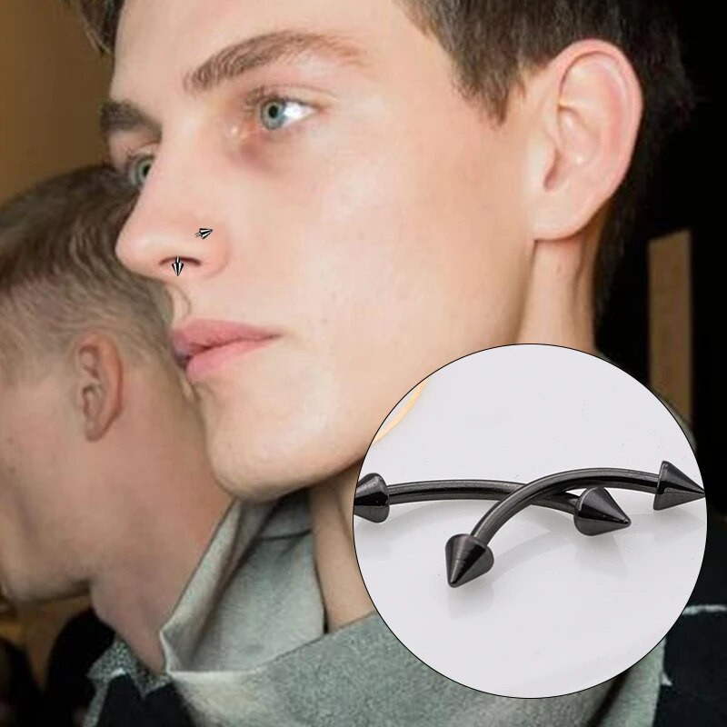 1/5 τεμ. Σκουλαρίκι για τα χείλη φρυδιών σε σχήμα μπανάνας Δαχτυλίδι χειλιών από ανοξείδωτο ατσάλι Καμπύλη μπάρα καρφίτσα έλικα ομφαλό Σκουλαρίκι χόνδρου σώματος Κοσμήματα