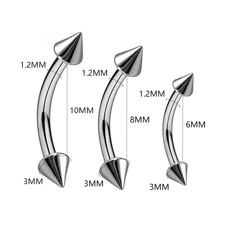 1/5 τεμ. Σκουλαρίκι για τα χείλη φρυδιών σε σχήμα μπανάνας Δαχτυλίδι χειλιών από ανοξείδωτο ατσάλι Καμπύλη μπάρα καρφίτσα έλικα ομφαλό Σκουλαρίκι χόνδρου σώματος Κοσμήματα