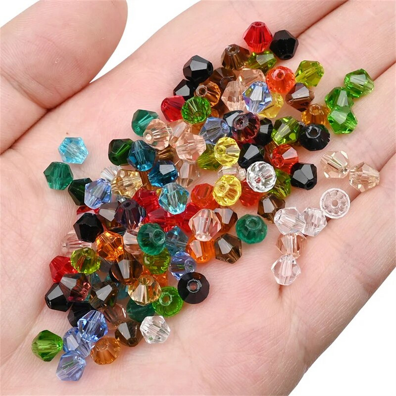 Austrijske staklene perle Male fasetirane bikonusne kristalne perle za ogrlicu Nakit Narukvice Naušnice Privjesci i alke Izrada obrta