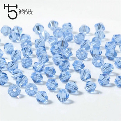 3 4 6 mm Austrijas bikona kristāla krelles juvelierizstrādājumu izgatavošanai, aksesuāri, daudzkrāsaini slīpēta stikla starplikas vairumtirdzniecība