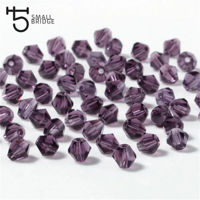 3 4 6 mm Austrijas bikona kristāla krelles juvelierizstrādājumu izgatavošanai, aksesuāri, daudzkrāsaini slīpēta stikla starplikas vairumtirdzniecība