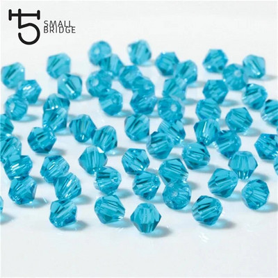 3 4 6 mm Austrijas bikona kristāla krelles juvelierizstrādājumu izgatavošanai, aksesuāri, daudzkrāsaini slīpēta stikla starplikas vairumtirdzniecība