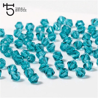 3 4 6 mm Austrijas bikona kristāla krelles juvelierizstrādājumu izgatavošanai, aksesuāri, daudzkrāsaini slīpēta stikla starplikas vairumtirdzniecība