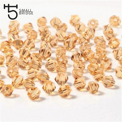 3 4 6 mm Austrijas bikona kristāla krelles juvelierizstrādājumu izgatavošanai, aksesuāri, daudzkrāsaini slīpēta stikla starplikas vairumtirdzniecība