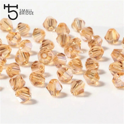 3 4 6 mm Austrijas bikona kristāla krelles juvelierizstrādājumu izgatavošanai, aksesuāri, daudzkrāsaini slīpēta stikla starplikas vairumtirdzniecība