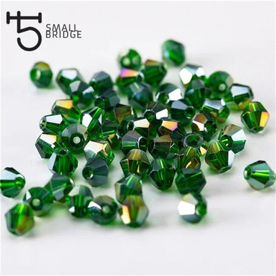 3 4 6 mm Austrijas bikona kristāla krelles juvelierizstrādājumu izgatavošanai, aksesuāri, daudzkrāsaini slīpēta stikla starplikas vairumtirdzniecība
