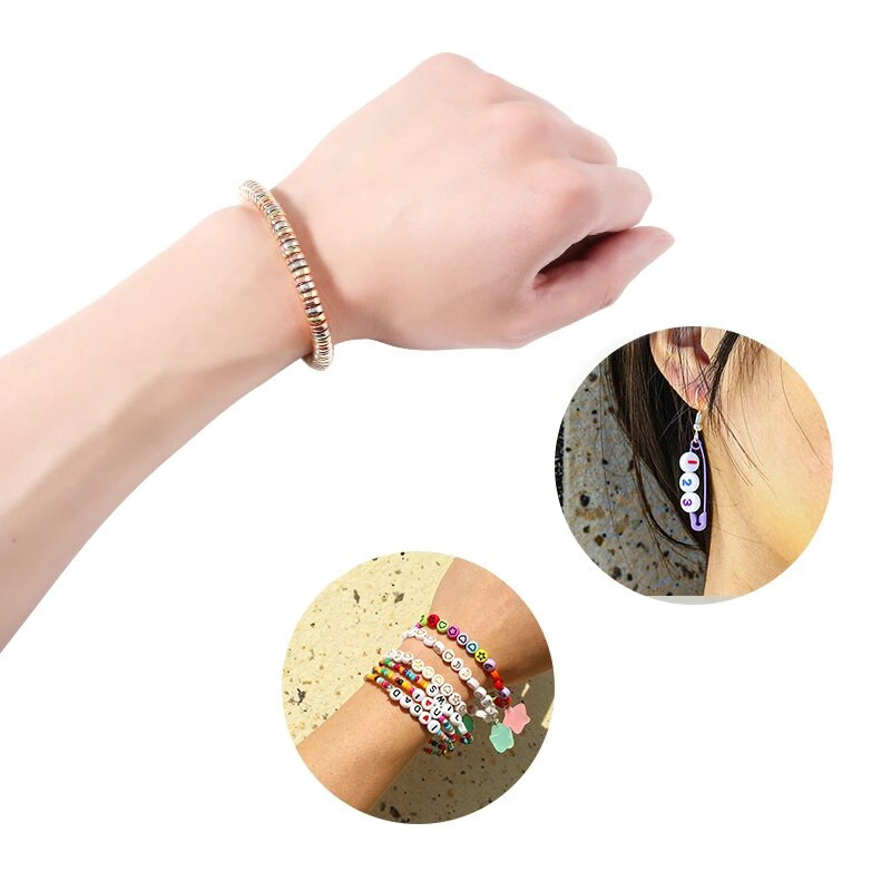 100 τμχ/Παρτίδα CCB Beads KC Gold Sliver επιμεταλλωμένα στρογγυλά επίπεδες χάντρες τροχού Loose spacers χάντρες για κοσμήματα κατασκευής DIY βραχιόλι κολιέ