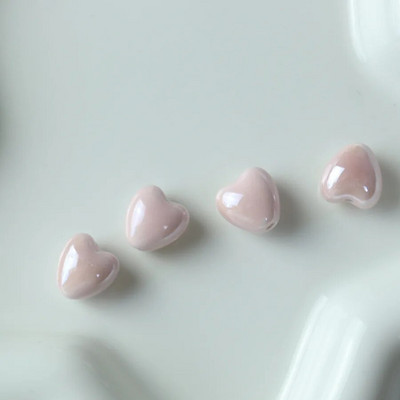 10 tk 12 mm südamekujulised läikivad läikivad keraamilised helmed portselanist lahtised vahehelmed ehete valmistamiseks DIY käevõru kaelakee käsitöö