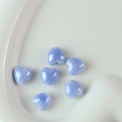 10 tk 12 mm südamekujulised läikivad läikivad keraamilised helmed portselanist lahtised vahehelmed ehete valmistamiseks DIY käevõru kaelakee käsitöö