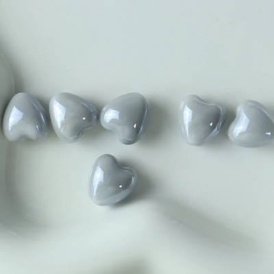 10 tk 12 mm südamekujulised läikivad läikivad keraamilised helmed portselanist lahtised vahehelmed ehete valmistamiseks DIY käevõru kaelakee käsitöö