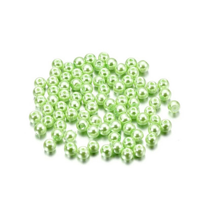 50-100Pcs 4/6/8mm Στρογγυλή γυάλινη χάντρα απομίμηση μαργαριτάρι χάντρες για DIY σκουλαρίκια Κολιέ Κοσμήματα Making Findings Αξεσουάρ