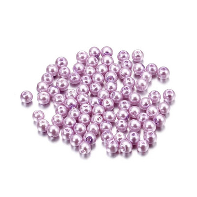 50-100Pcs 4/6/8mm Στρογγυλή γυάλινη χάντρα απομίμηση μαργαριτάρι χάντρες για DIY σκουλαρίκια Κολιέ Κοσμήματα Making Findings Αξεσουάρ