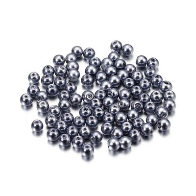 50-100Pcs 4/6/8mm Στρογγυλή γυάλινη χάντρα απομίμηση μαργαριτάρι χάντρες για DIY σκουλαρίκια Κολιέ Κοσμήματα Making Findings Αξεσουάρ