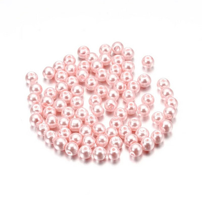 50-100Pcs 4/6/8mm Στρογγυλή γυάλινη χάντρα απομίμηση μαργαριτάρι χάντρες για DIY σκουλαρίκια Κολιέ Κοσμήματα Making Findings Αξεσουάρ