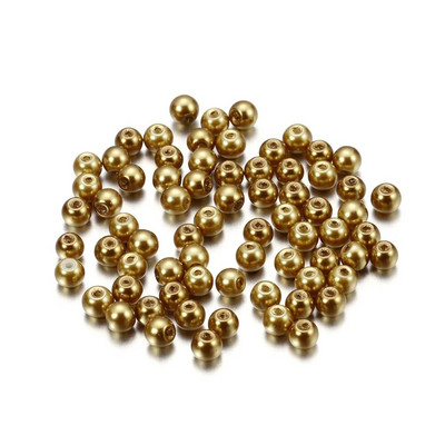 50-100Pcs 4/6/8mm Στρογγυλή γυάλινη χάντρα απομίμηση μαργαριτάρι χάντρες για DIY σκουλαρίκια Κολιέ Κοσμήματα Making Findings Αξεσουάρ