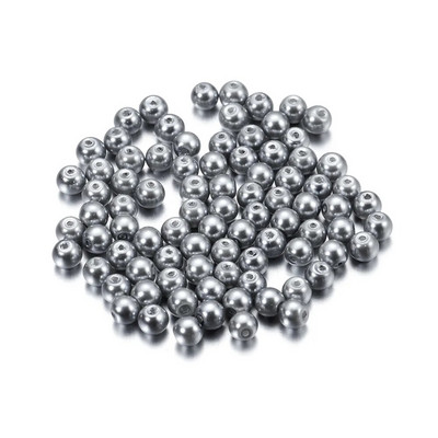 50-100Pcs 4/6/8mm Στρογγυλή γυάλινη χάντρα απομίμηση μαργαριτάρι χάντρες για DIY σκουλαρίκια Κολιέ Κοσμήματα Making Findings Αξεσουάρ