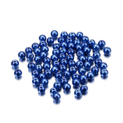 50-100Pcs 4/6/8mm Στρογγυλή γυάλινη χάντρα απομίμηση μαργαριτάρι χάντρες για DIY σκουλαρίκια Κολιέ Κοσμήματα Making Findings Αξεσουάρ