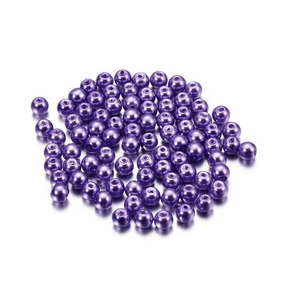 50-100Pcs 4/6/8mm Στρογγυλή γυάλινη χάντρα απομίμηση μαργαριτάρι χάντρες για DIY σκουλαρίκια Κολιέ Κοσμήματα Making Findings Αξεσουάρ