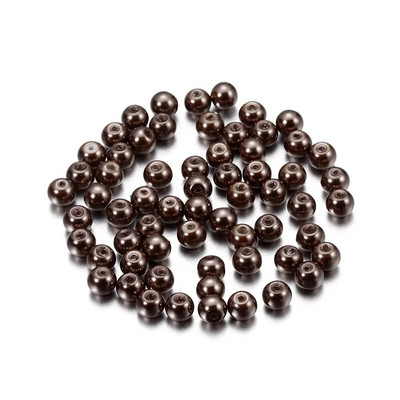 50-100Pcs 4/6/8mm Στρογγυλή γυάλινη χάντρα απομίμηση μαργαριτάρι χάντρες για DIY σκουλαρίκια Κολιέ Κοσμήματα Making Findings Αξεσουάρ