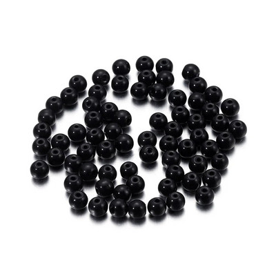 50-100Pcs 4/6/8mm Στρογγυλή γυάλινη χάντρα απομίμηση μαργαριτάρι χάντρες για DIY σκουλαρίκια Κολιέ Κοσμήματα Making Findings Αξεσουάρ