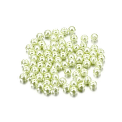 50-100Pcs 4/6/8mm Στρογγυλή γυάλινη χάντρα απομίμηση μαργαριτάρι χάντρες για DIY σκουλαρίκια Κολιέ Κοσμήματα Making Findings Αξεσουάρ