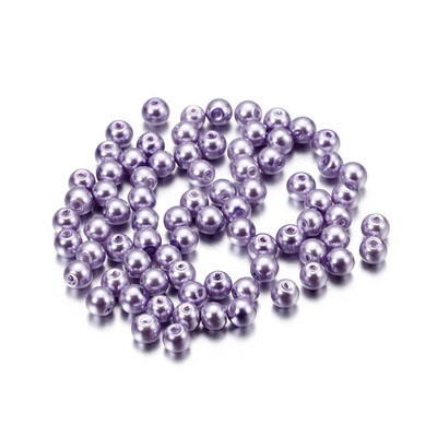 50-100Pcs 4/6/8mm Στρογγυλή γυάλινη χάντρα απομίμηση μαργαριτάρι χάντρες για DIY σκουλαρίκια Κολιέ Κοσμήματα Making Findings Αξεσουάρ