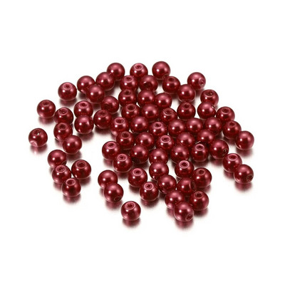 50-100Pcs 4/6/8mm Στρογγυλή γυάλινη χάντρα απομίμηση μαργαριτάρι χάντρες για DIY σκουλαρίκια Κολιέ Κοσμήματα Making Findings Αξεσουάρ