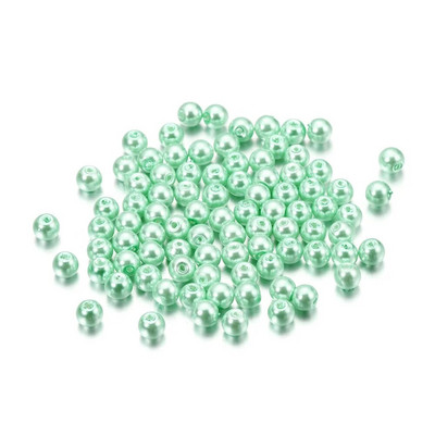 50-100Pcs 4/6/8mm Στρογγυλή γυάλινη χάντρα απομίμηση μαργαριτάρι χάντρες για DIY σκουλαρίκια Κολιέ Κοσμήματα Making Findings Αξεσουάρ