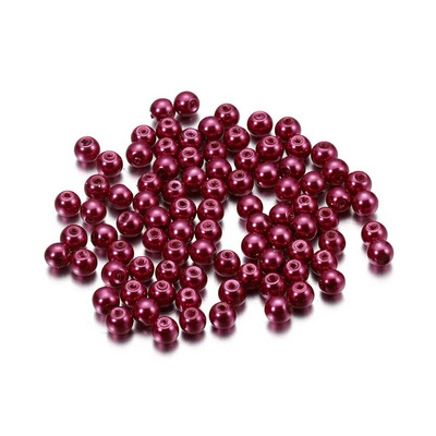 50-100Pcs 4/6/8mm Στρογγυλή γυάλινη χάντρα απομίμηση μαργαριτάρι χάντρες για DIY σκουλαρίκια Κολιέ Κοσμήματα Making Findings Αξεσουάρ