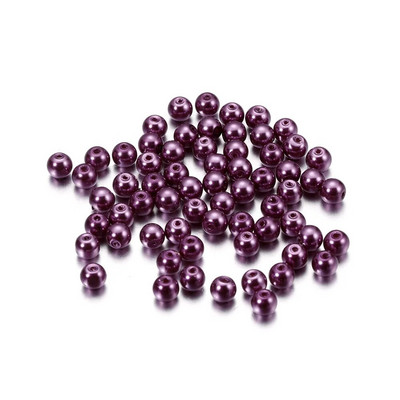 50-100Pcs 4/6/8mm Στρογγυλή γυάλινη χάντρα απομίμηση μαργαριτάρι χάντρες για DIY σκουλαρίκια Κολιέ Κοσμήματα Making Findings Αξεσουάρ