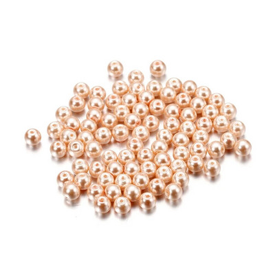 50-100Pcs 4/6/8mm Στρογγυλή γυάλινη χάντρα απομίμηση μαργαριτάρι χάντρες για DIY σκουλαρίκια Κολιέ Κοσμήματα Making Findings Αξεσουάρ