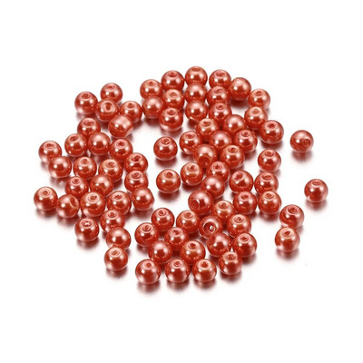 50-100Pcs 4/6/8mm Στρογγυλή γυάλινη χάντρα απομίμηση μαργαριτάρι χάντρες για DIY σκουλαρίκια Κολιέ Κοσμήματα Making Findings Αξεσουάρ