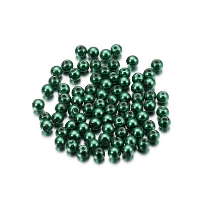 50-100Pcs 4/6/8mm Στρογγυλή γυάλινη χάντρα απομίμηση μαργαριτάρι χάντρες για DIY σκουλαρίκια Κολιέ Κοσμήματα Making Findings Αξεσουάρ