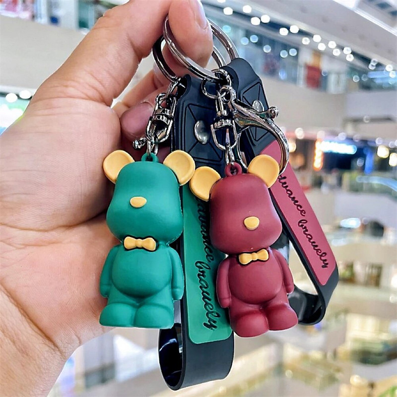 Jauks sveķu atslēgu piekariņš piekariņš kaklasaite lācis kulons sievietēm soma Auto atslēgu piekariņš aproce Rotaslietas aksesuāri bērniem meitene dāvana