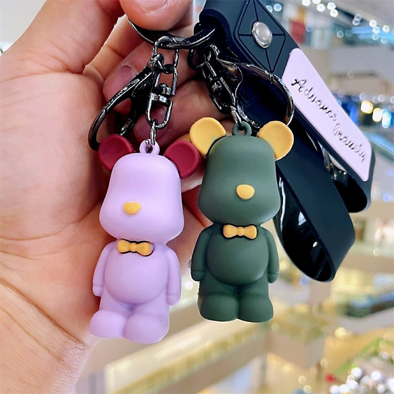 Jauks sveķu atslēgu piekariņš piekariņš kaklasaite lācis kulons sievietēm soma Auto atslēgu piekariņš aproce Rotaslietas aksesuāri bērniem meitene dāvana