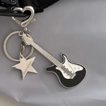 Нов дизайн Класическа китара Ключодържател Автомобилен ключодържател Ключодържател Музикални инструменти висулка За мъж Жени Подарък