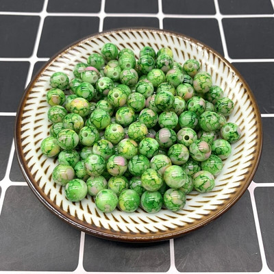 8 mm–10 mm apaļas formas krelles, rotaslietas, akrila krelles, daudzkrāsainas, brīvas pērlītes, rotaslietas, DIY aksesuāri