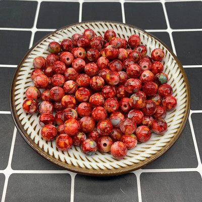 8 mm–10 mm apaļas formas krelles, rotaslietas, akrila krelles, daudzkrāsainas, brīvas pērlītes, rotaslietas, DIY aksesuāri