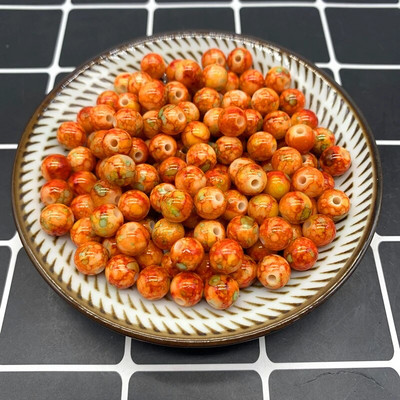 8 mm–10 mm apaļas formas krelles, rotaslietas, akrila krelles, daudzkrāsainas, brīvas pērlītes, rotaslietas, DIY aksesuāri