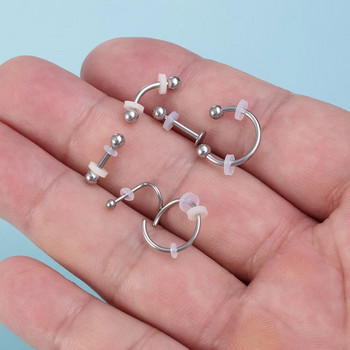 10-100 τμχ Piercing Jewelry Μαλακή φλάντζα σιλικόνης Piercing θεραπευτικοί δίσκοι Ευέλικτοι κατά της υπερπλασίας Διορθώθηκαν τα σκουλαρίκια δακτύλιος για τα χείλη της μύτης