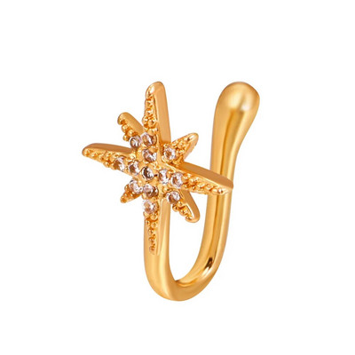 Wu's 2022 Summer Non-pierced Nose Clip Copper Inlaid Zircon Star Love Crown Nose Ring Fake Nose Piercing Jewelry