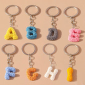 Novi kreativni cvjetni privjesak s inicijalima od 26 slova AZ Abeceda Privjesci za ključeve za žene Djevojke Dekoracija torbice Nakit Dodaci