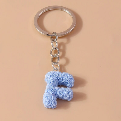 Novi kreativni cvjetni privjesak s inicijalima od 26 slova AZ Abeceda Privjesci za ključeve za žene Djevojke Dekoracija torbice Nakit Dodaci