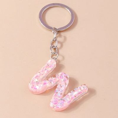 Novi kreativni cvjetni privjesak s inicijalima od 26 slova AZ Abeceda Privjesci za ključeve za žene Djevojke Dekoracija torbice Nakit Dodaci