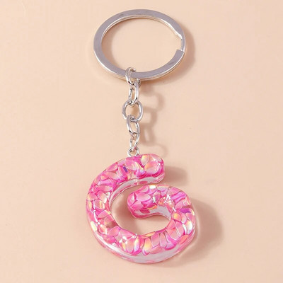 Novi kreativni cvjetni privjesak s inicijalima od 26 slova AZ Abeceda Privjesci za ključeve za žene Djevojke Dekoracija torbice Nakit Dodaci