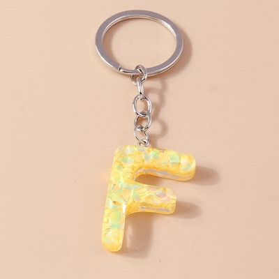 Novi kreativni cvjetni privjesak s inicijalima od 26 slova AZ Abeceda Privjesci za ključeve za žene Djevojke Dekoracija torbice Nakit Dodaci