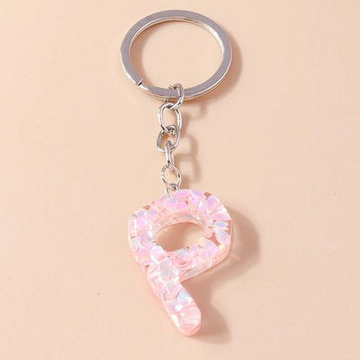 Novi kreativni cvjetni privjesak s inicijalima od 26 slova AZ Abeceda Privjesci za ključeve za žene Djevojke Dekoracija torbice Nakit Dodaci