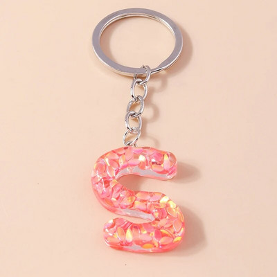 Novi kreativni cvjetni privjesak s inicijalima od 26 slova AZ Abeceda Privjesci za ključeve za žene Djevojke Dekoracija torbice Nakit Dodaci